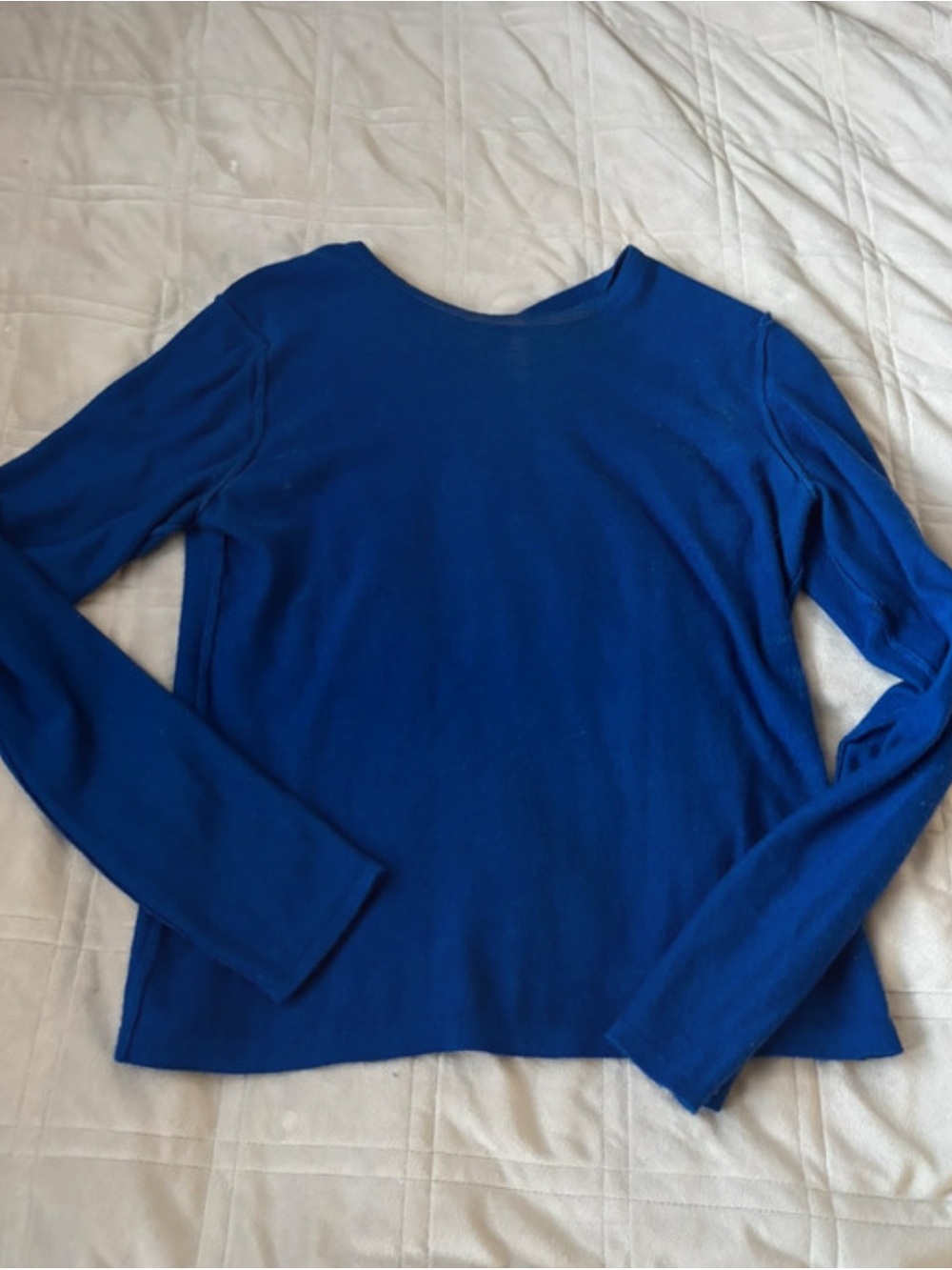 Oscar de la Renta Long-Sleeve Crewneck Top - Blue